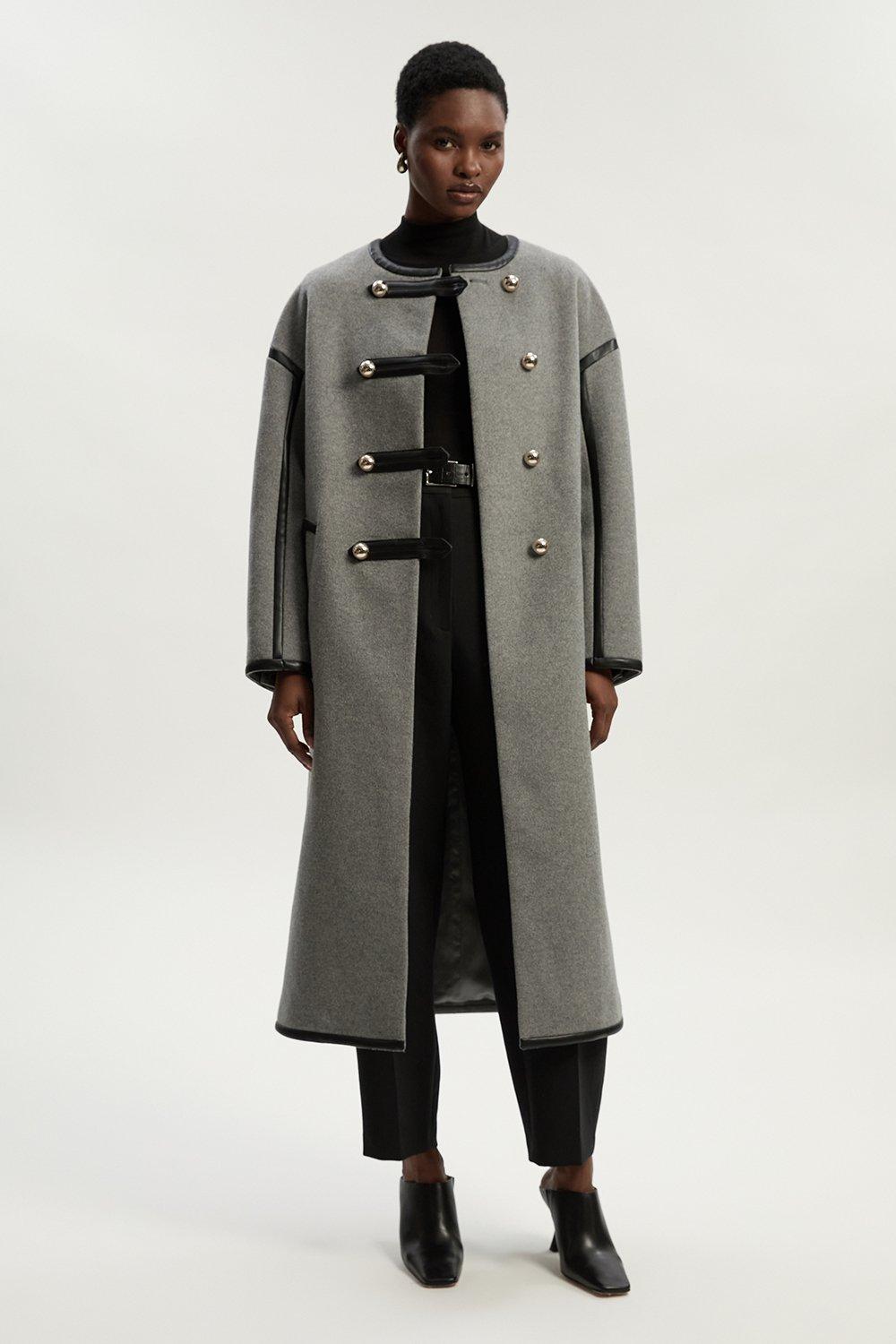 Grey Wool Coats | Karen Millen